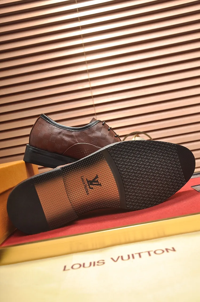 Men's shoes💰460💶【LOUIS VUITTON】(sheepskin lining) new cowhide LV formal shoes🎩🎩❗️🆘made one to one at the counter🎩original quality, imported cowhide upper➕full sheepskin lining➕original rubber outsole, {high quality visible}👣Size: 38-45 (45 custom-made)
